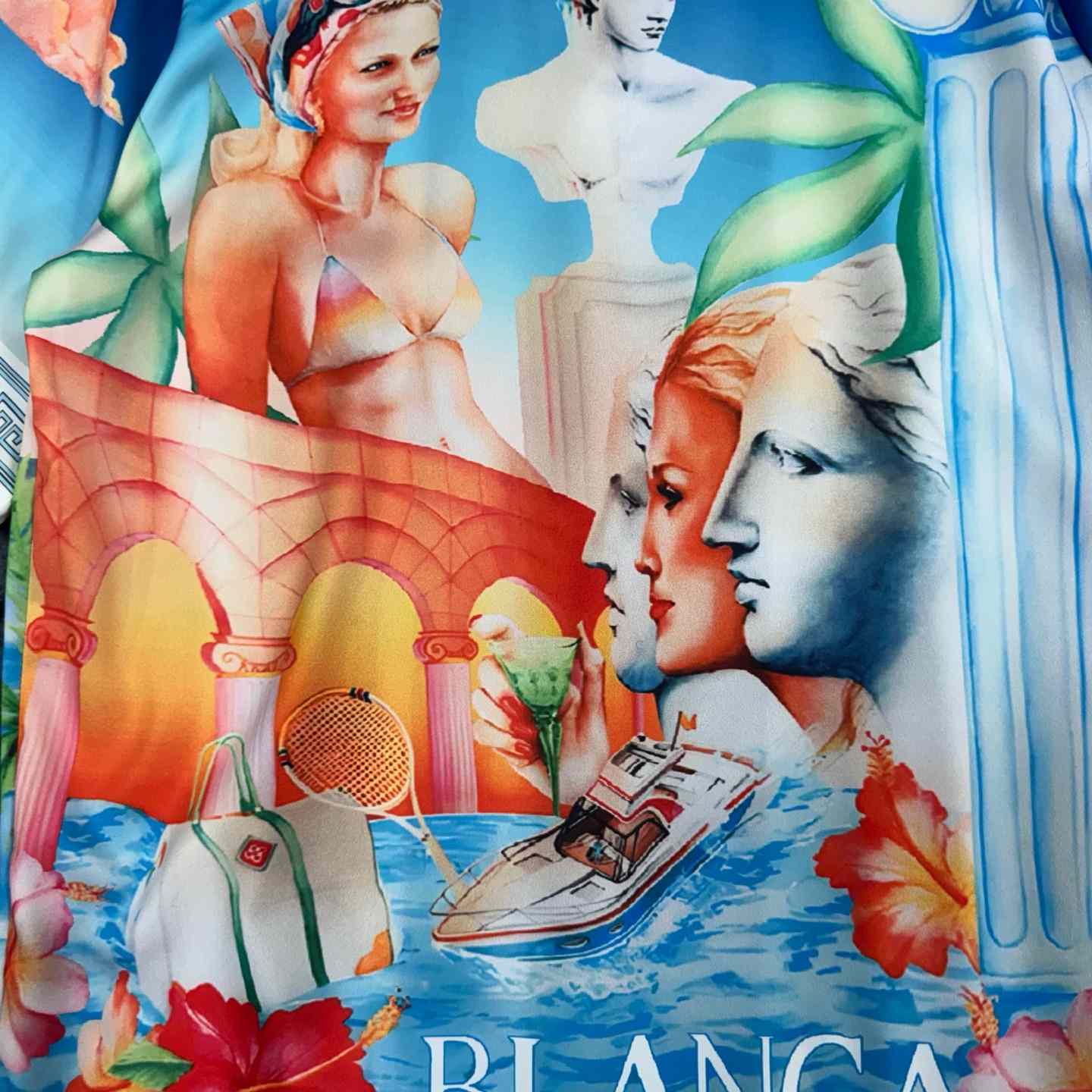 Casablanca Cuban Short Sleeve Silk Shirt - DopestKickz