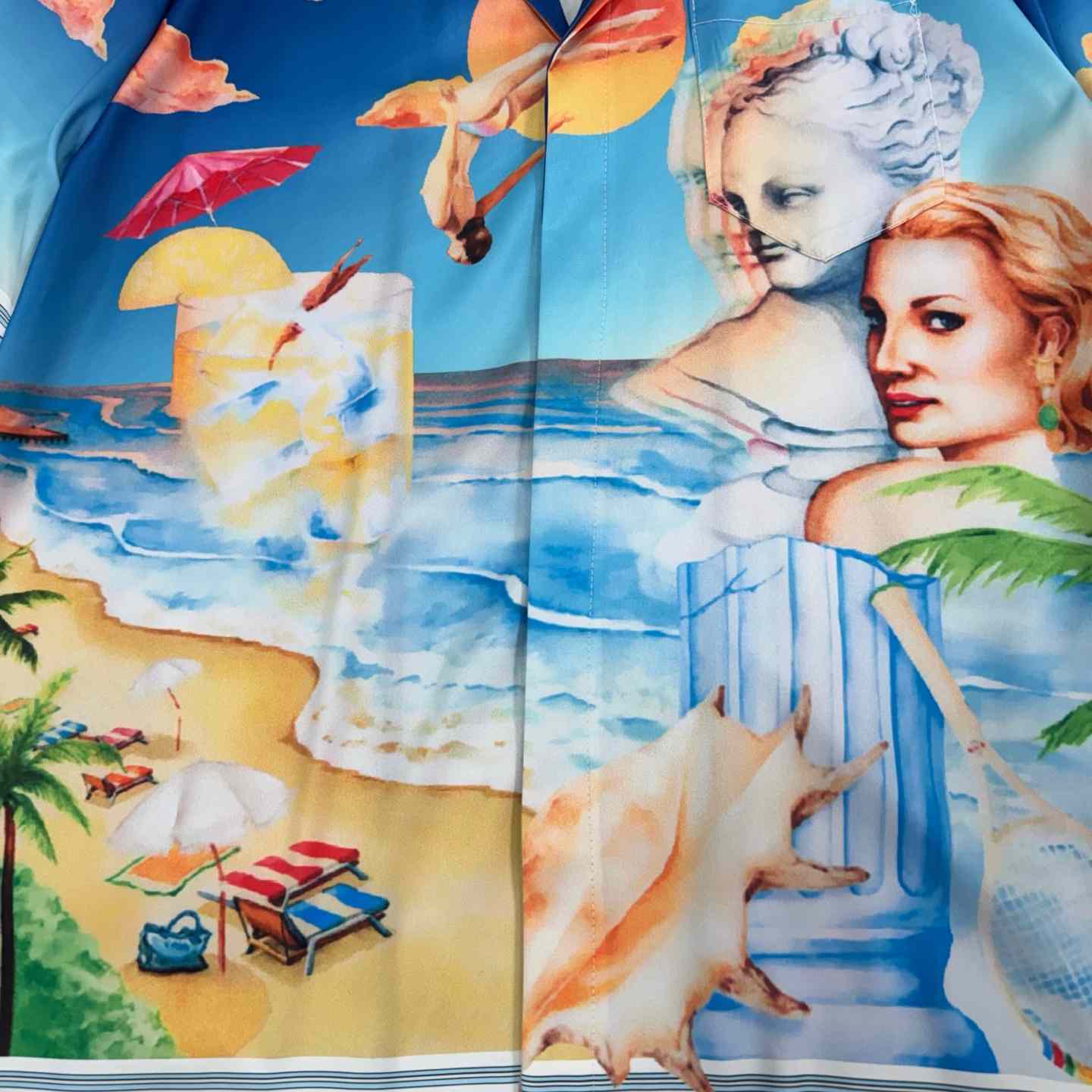 Casablanca Cuban Short Sleeve Silk Shirt - DopestKickz