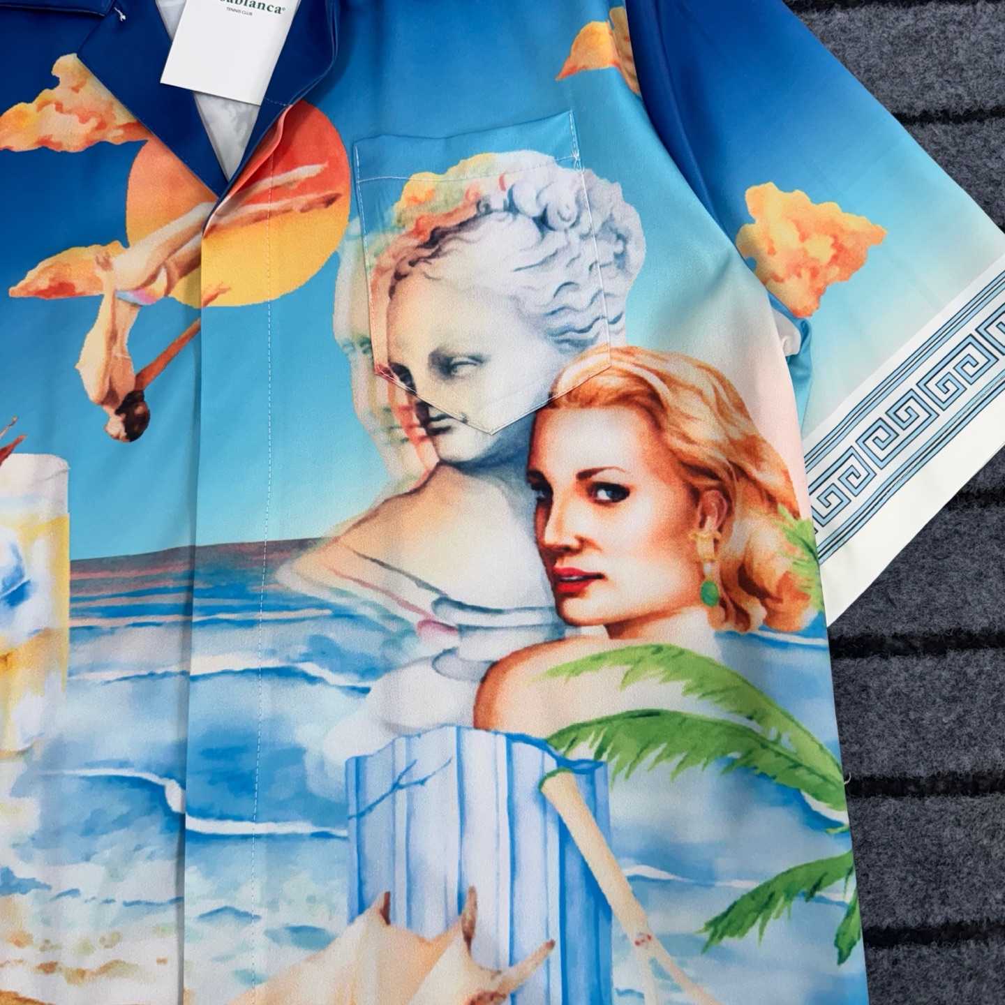 Casablanca Cuban Short Sleeve Silk Shirt - DopestKickz