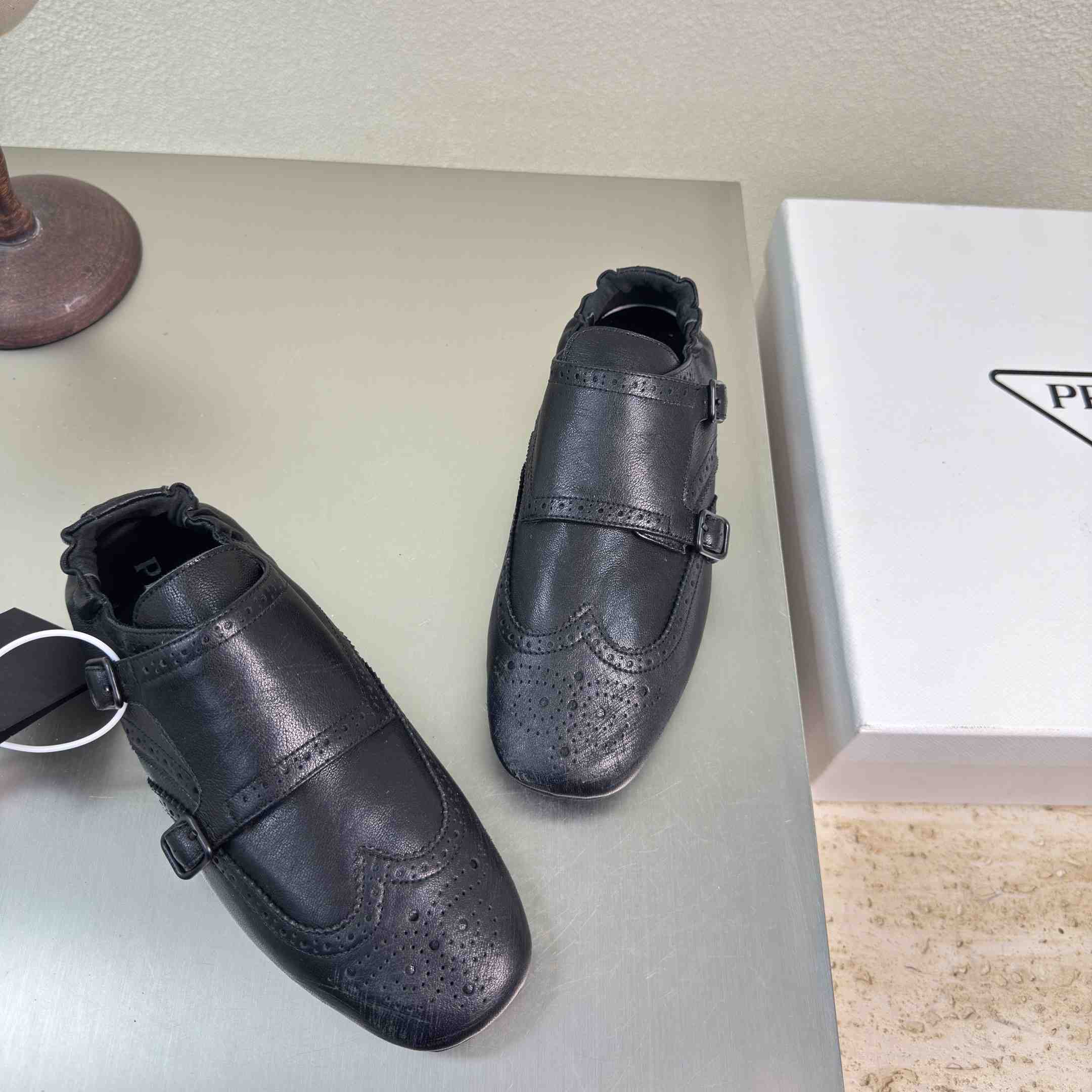 Prada Shuffle Double Monk Strap Shoes - DopestKickz