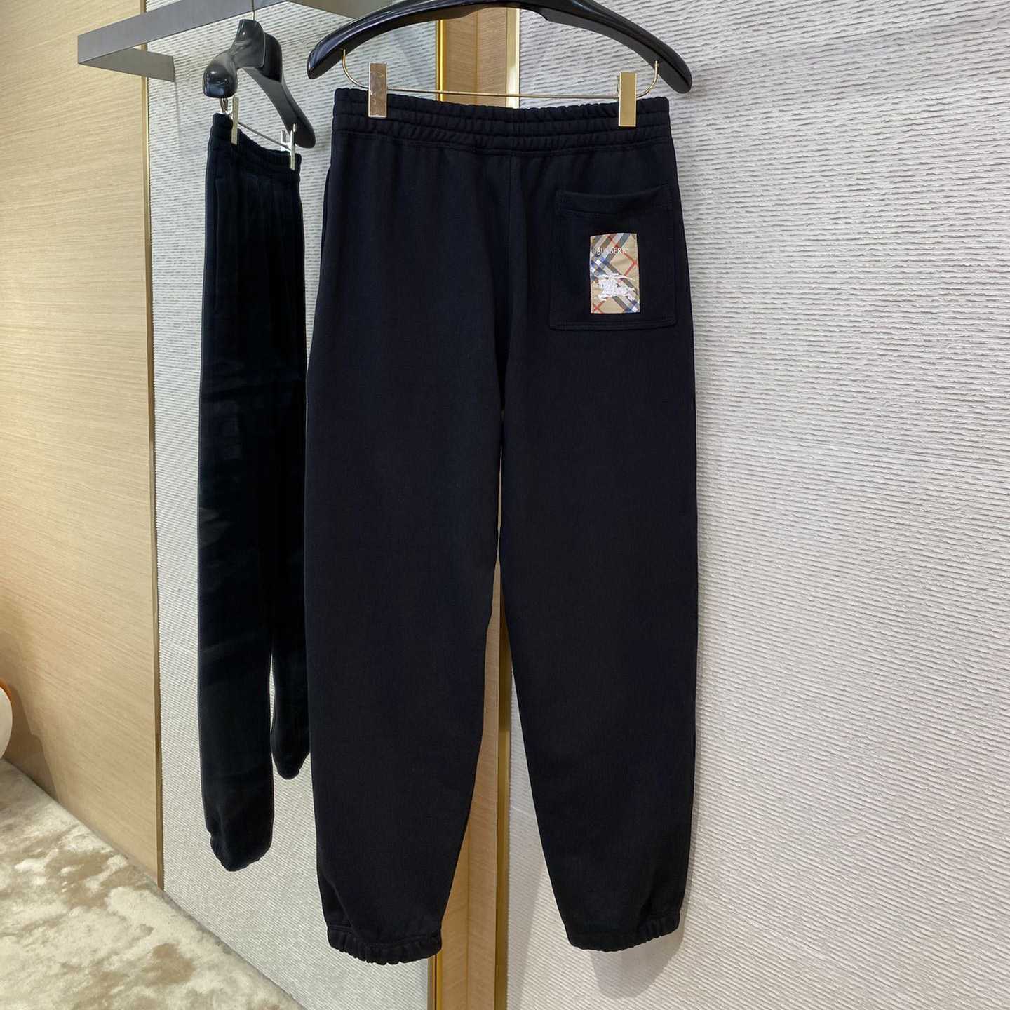 Burberry Check Label Cotton Jogging Pants - DopestKickz