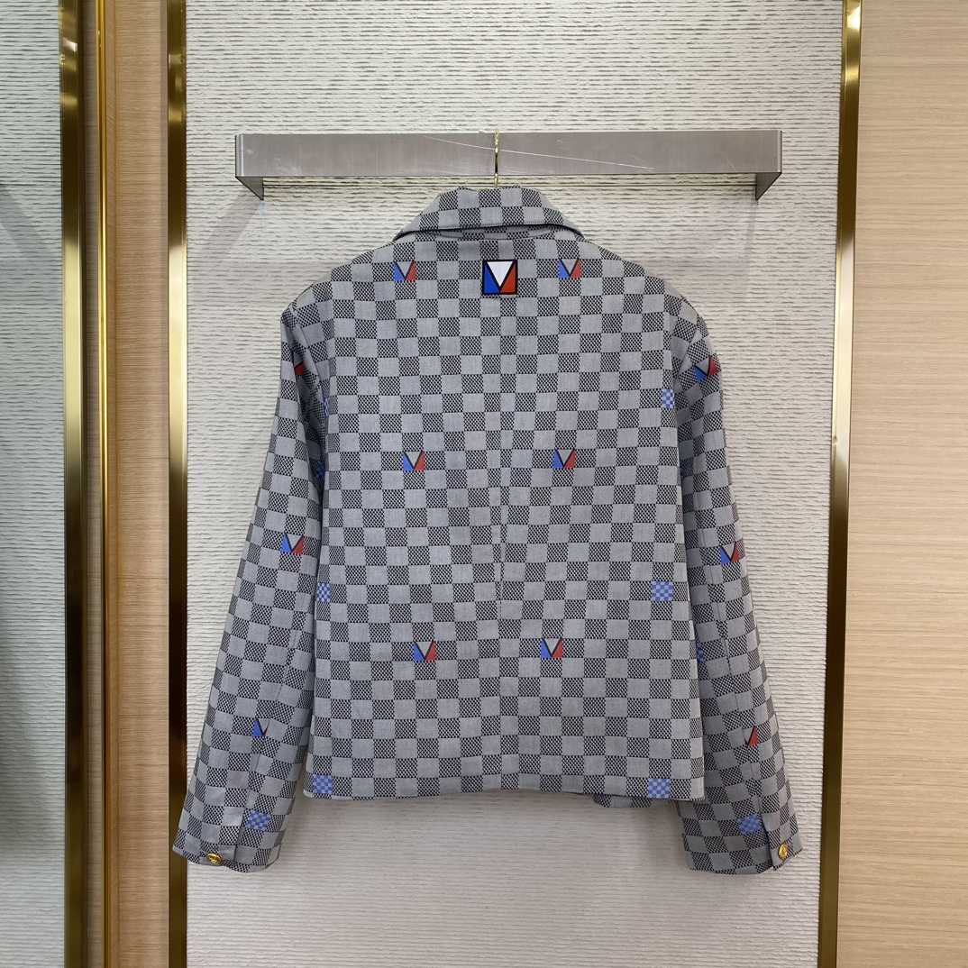 Louis Vuitton Damier Open Collar Cotton Overshirt  1AFVN5 - DopestKickz