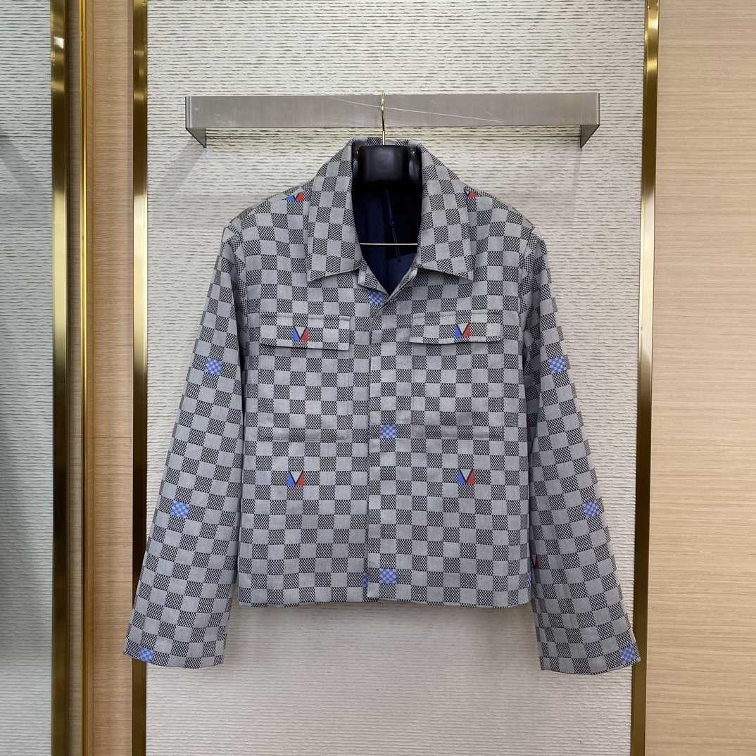 Louis Vuitton Damier Open Collar Cotton Overshirt  1AFVN5 - DopestKickz