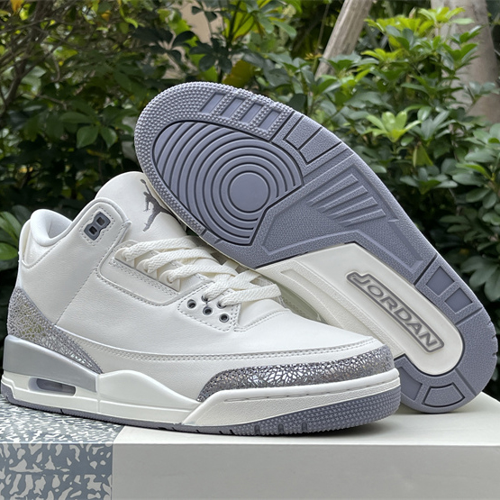 Air Jordan 3 “Sail/Metallic Silver” Sneakers   CK9246-100 - DopestKickz