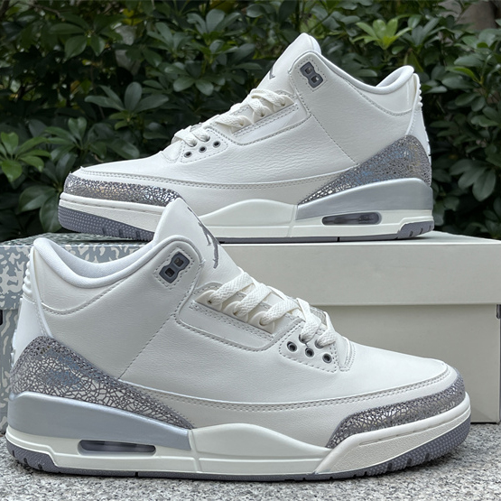 Air Jordan 3 “Sail/Metallic Silver” Sneakers   CK9246-100 - DopestKickz