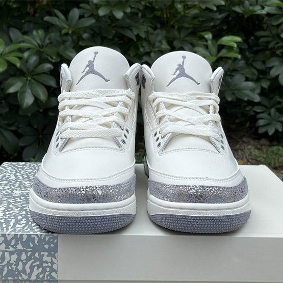 Air Jordan 3 “Sail/Metallic Silver” Sneakers   CK9246-100 - DopestKickz