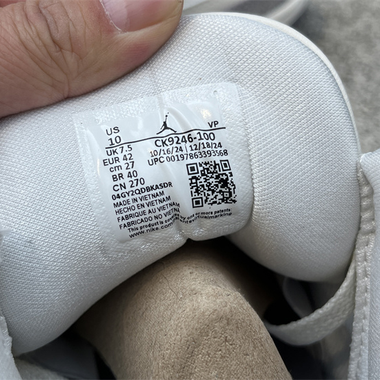 Air Jordan 3 “Sail/Metallic Silver” Sneakers   CK9246-100 - DopestKickz