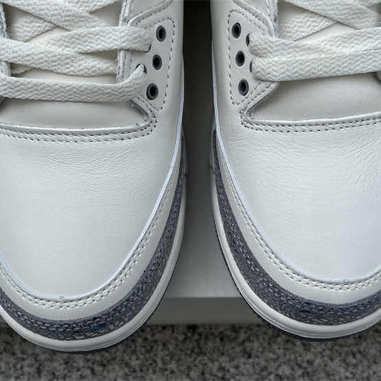 Air Jordan 3 “Sail/Metallic Silver” Sneakers   CK9246-100 - DopestKickz