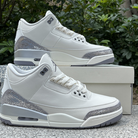 Air Jordan 3 “Sail/Metallic Silver” Sneakers   CK9246-100 - DopestKickz