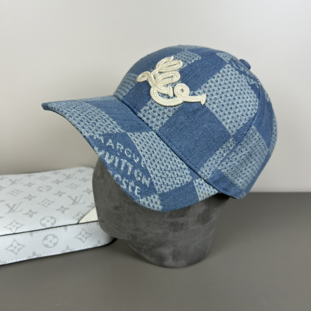 Louis Vuitton Damier 3D Denim Cap - DopestKickz