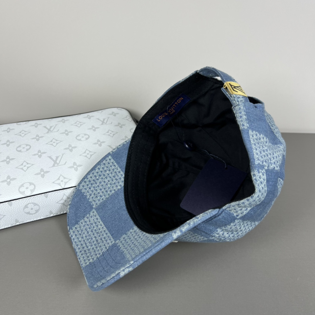 Louis Vuitton Damier 3D Denim Cap - DopestKickz