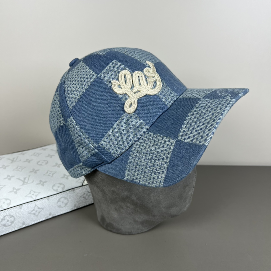 Louis Vuitton Damier 3D Denim Cap - DopestKickz