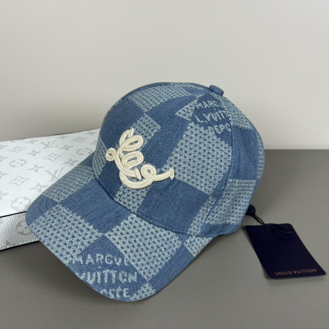 Louis Vuitton Damier 3D Denim Cap - DopestKickz