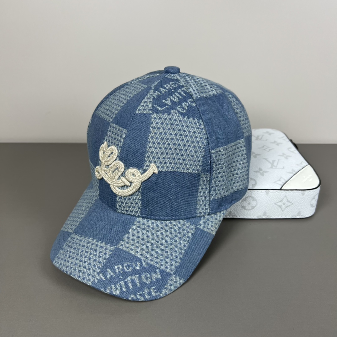 Louis Vuitton Damier 3D Denim Cap - DopestKickz