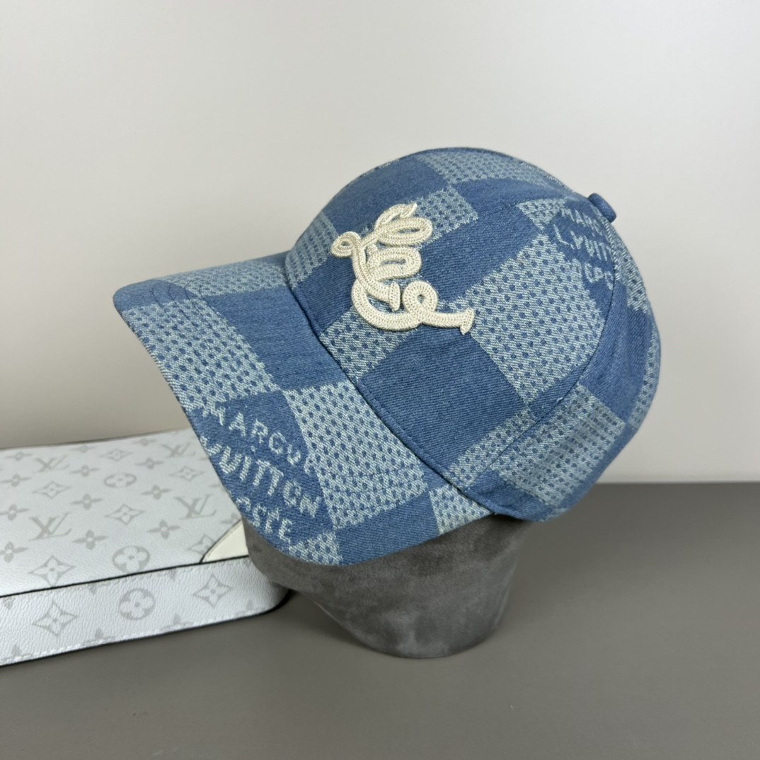 Louis Vuitton Damier 3D Denim Cap - DopestKickz