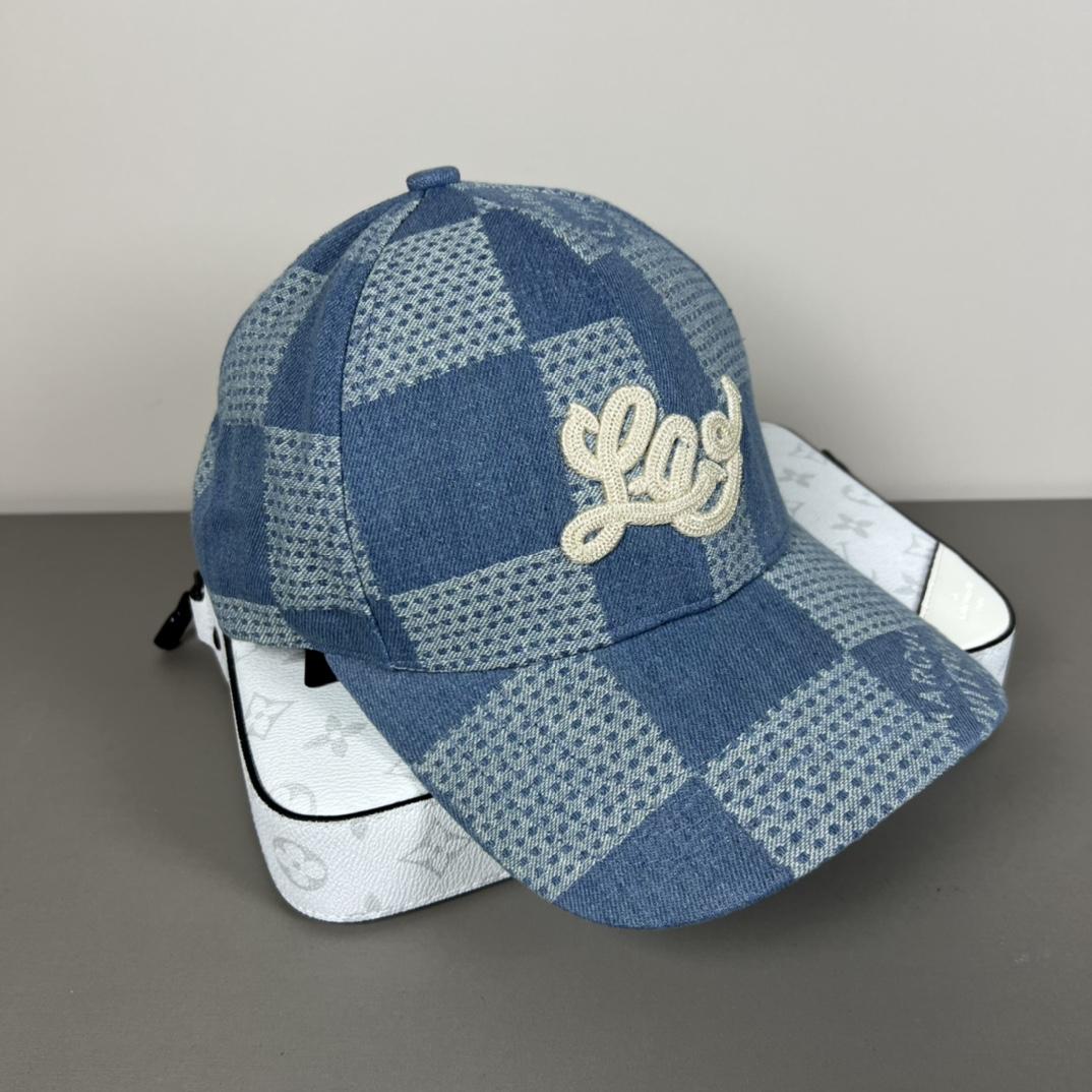 Louis Vuitton Damier 3D Denim Cap - DopestKickz