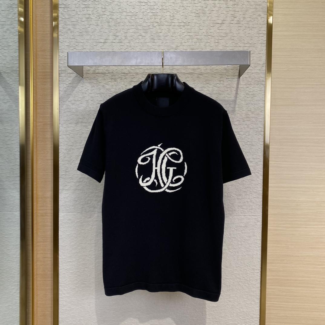 Givenchy T-shirt In Knit With HG Jacquard - DopestKickz