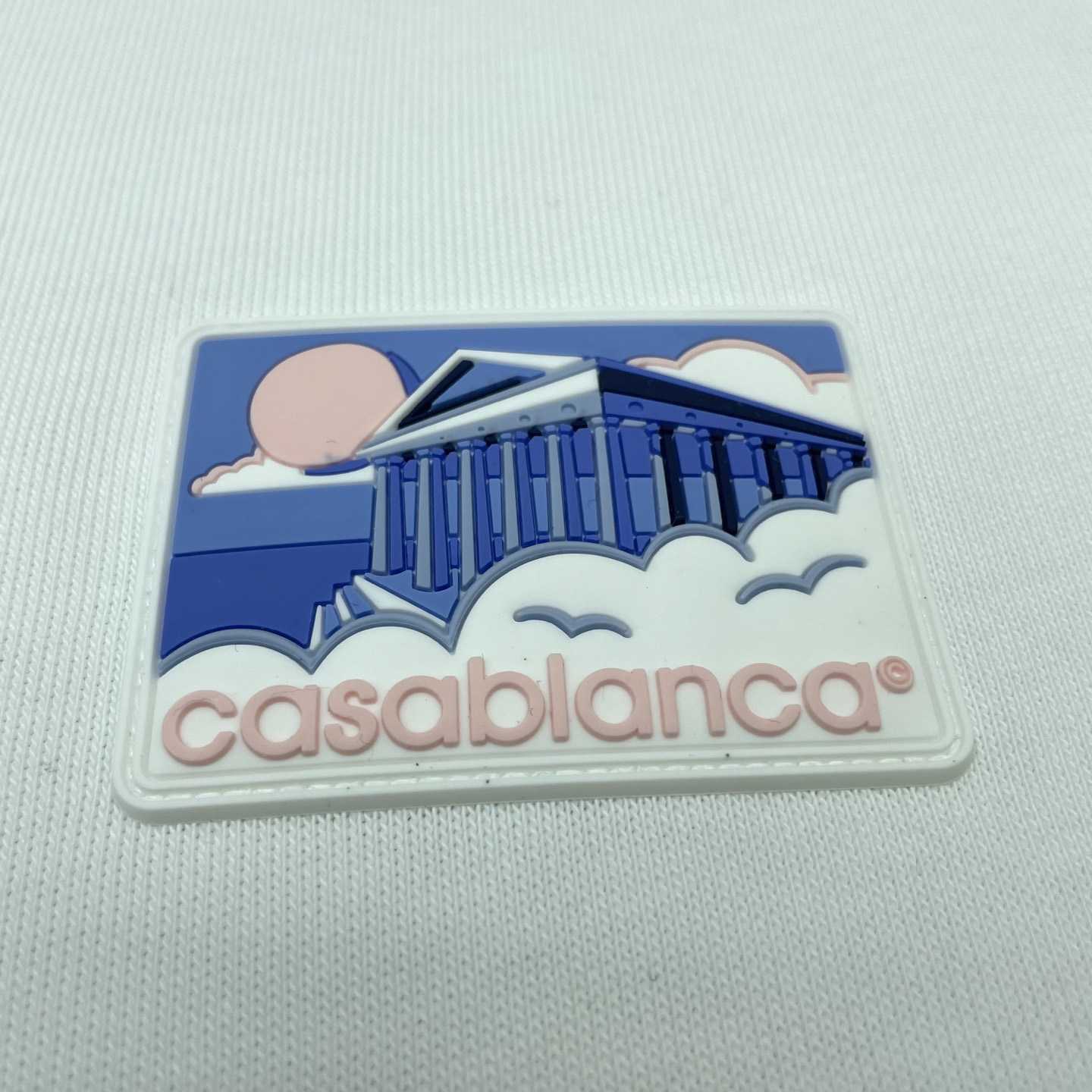 Casablanca White Greek Temple Applique Jersey T-Shirt   C978 - DopestKickz