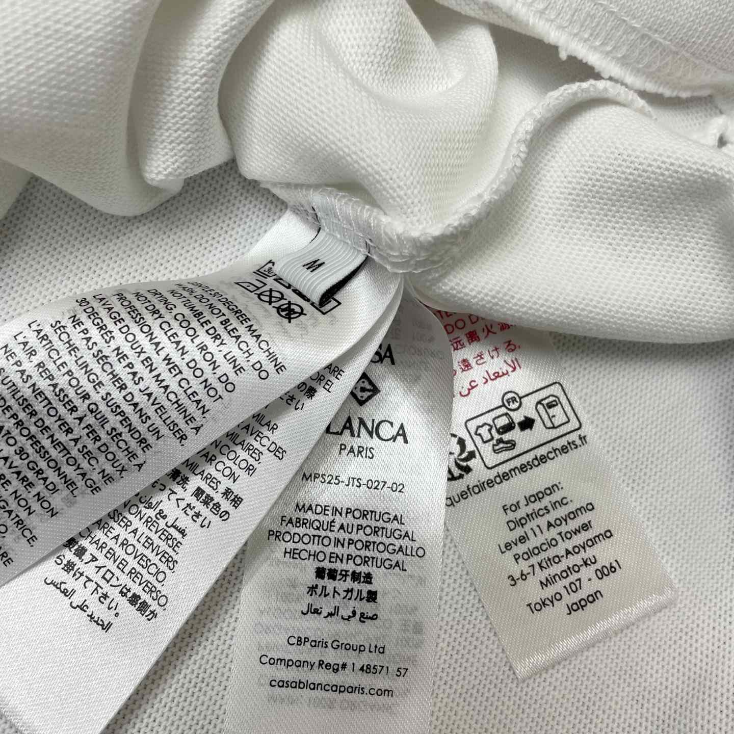 Casablanca White Greek Temple Applique Jersey T-Shirt   C978 - DopestKickz