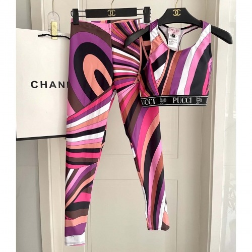 Pucci Iride-Print Crop Top And Leggings  - DopestKickz