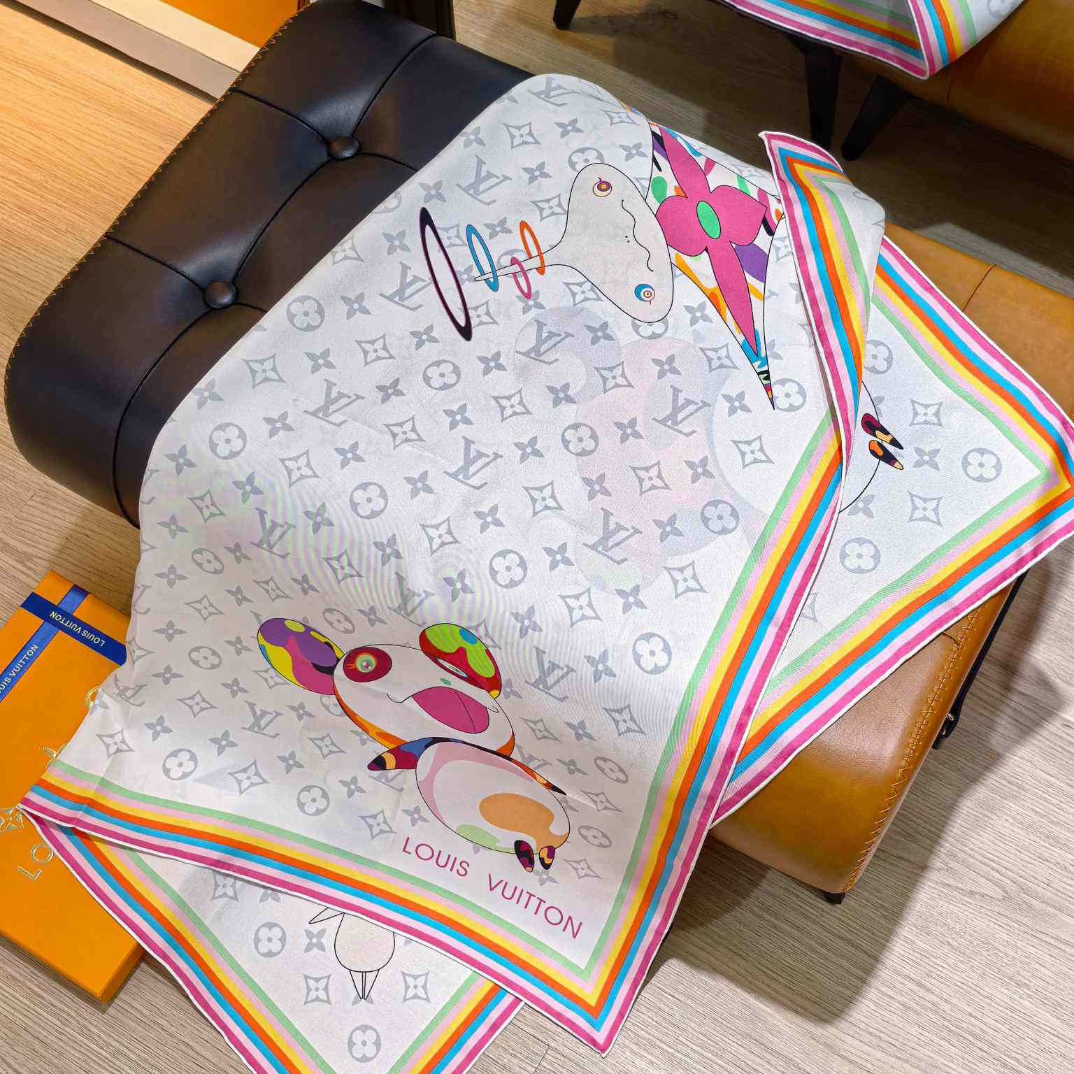 Louis Vuitton LV x TM Monogram Superflat Characters Square 90    - DopestKickz