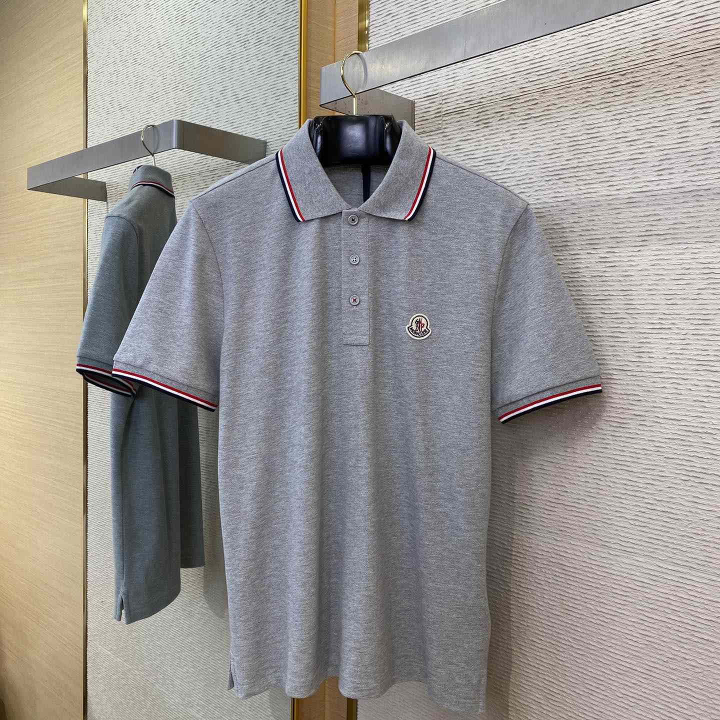 Moncler Logo Cotton Polo Shirt - DopestKickz