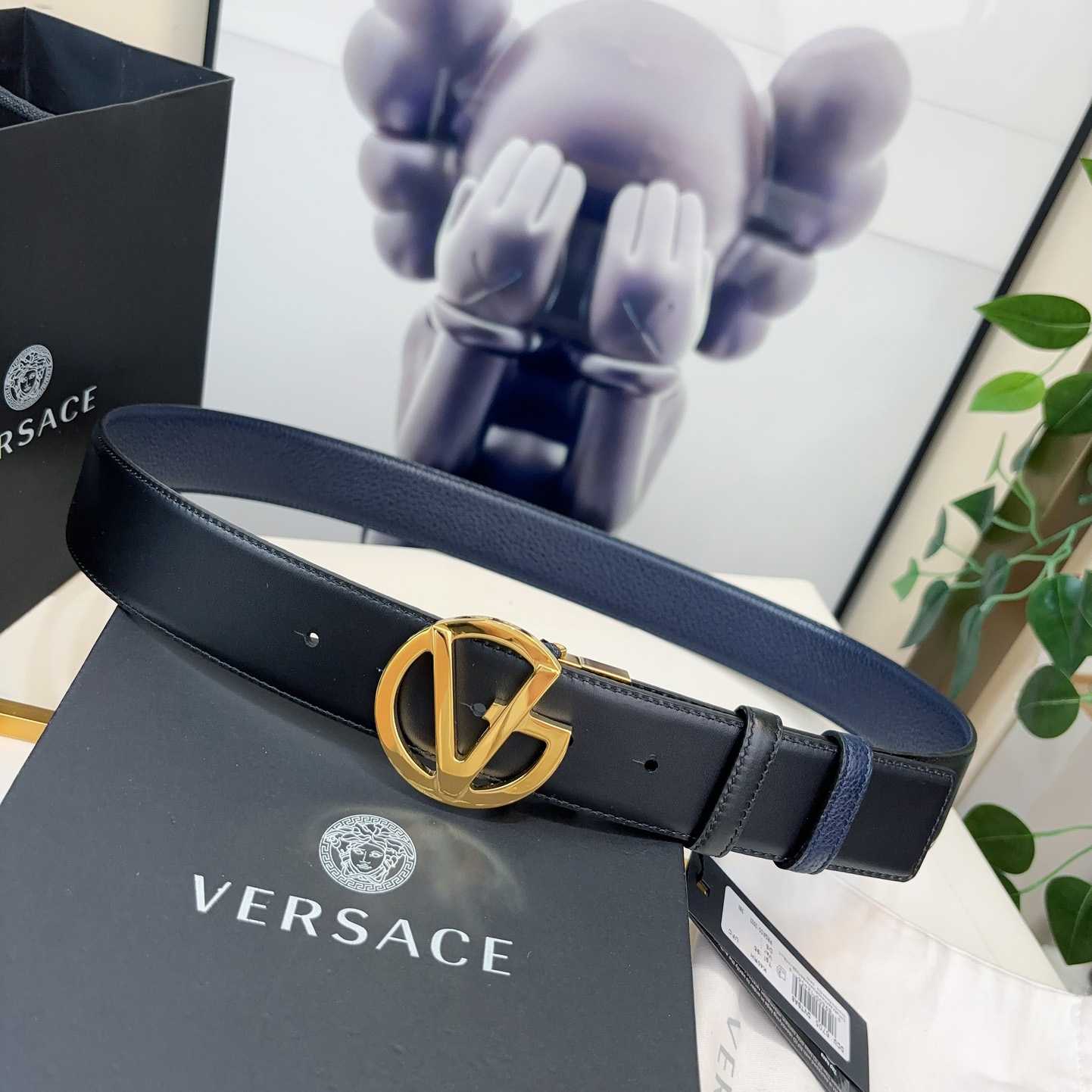 Versace Leather Belt   40mm - DopestKickz