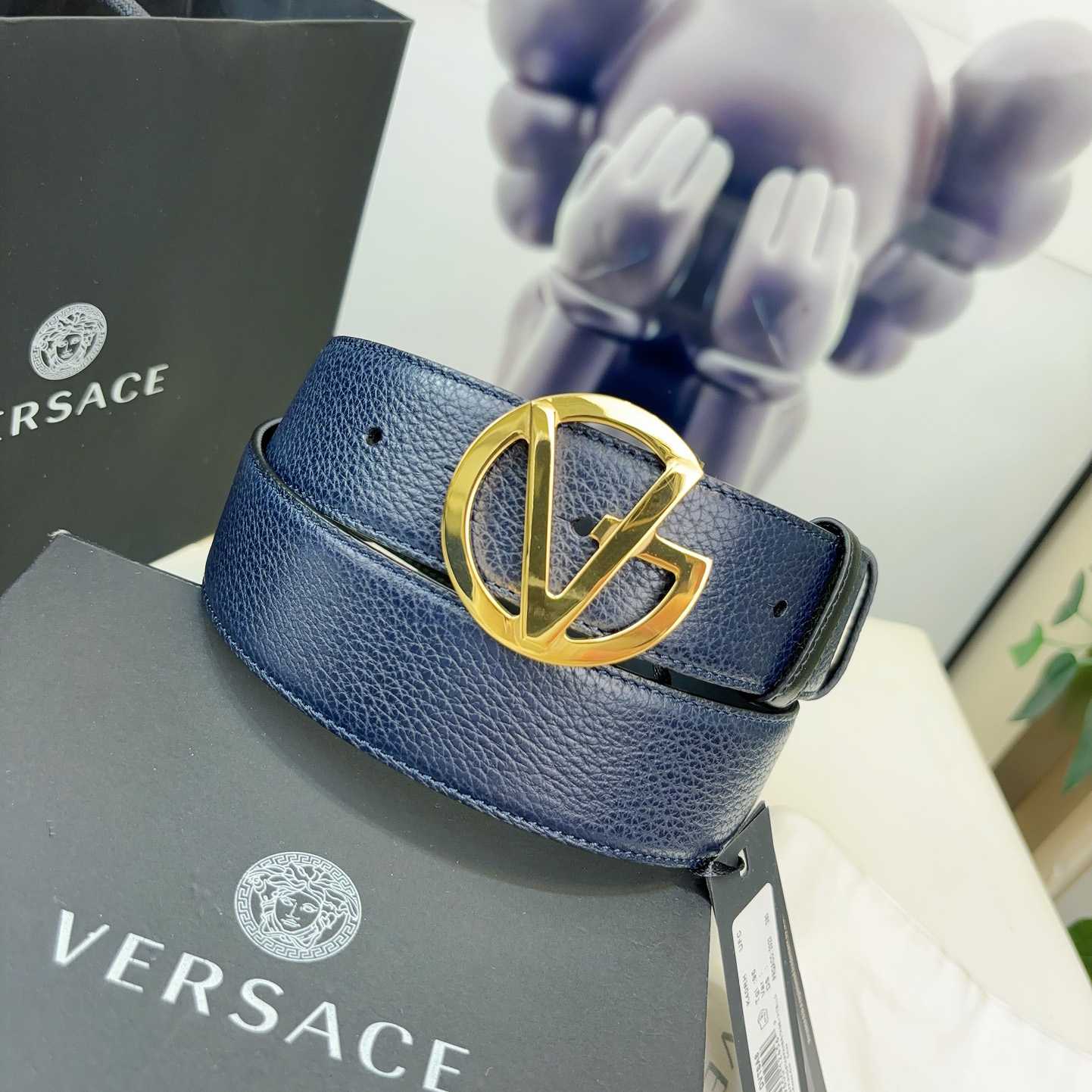Versace Leather Belt   40mm - DopestKickz