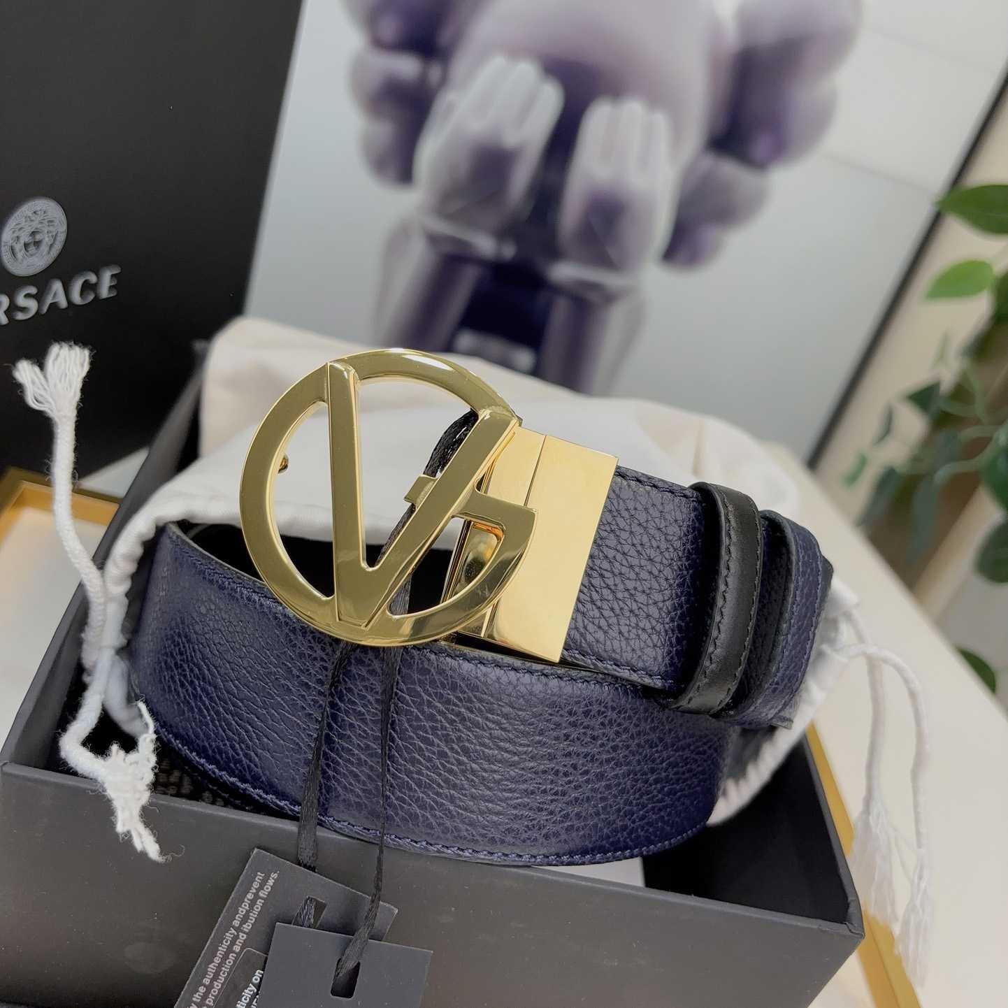 Versace Leather Belt   40mm - DopestKickz