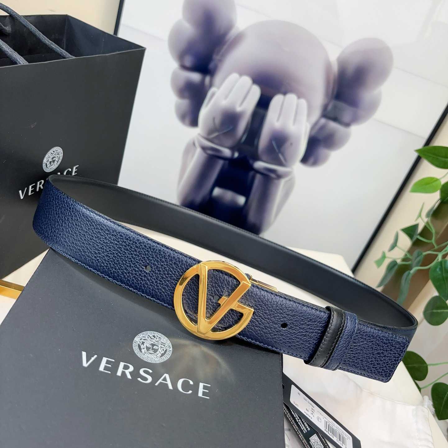 Versace Leather Belt   40mm - DopestKickz