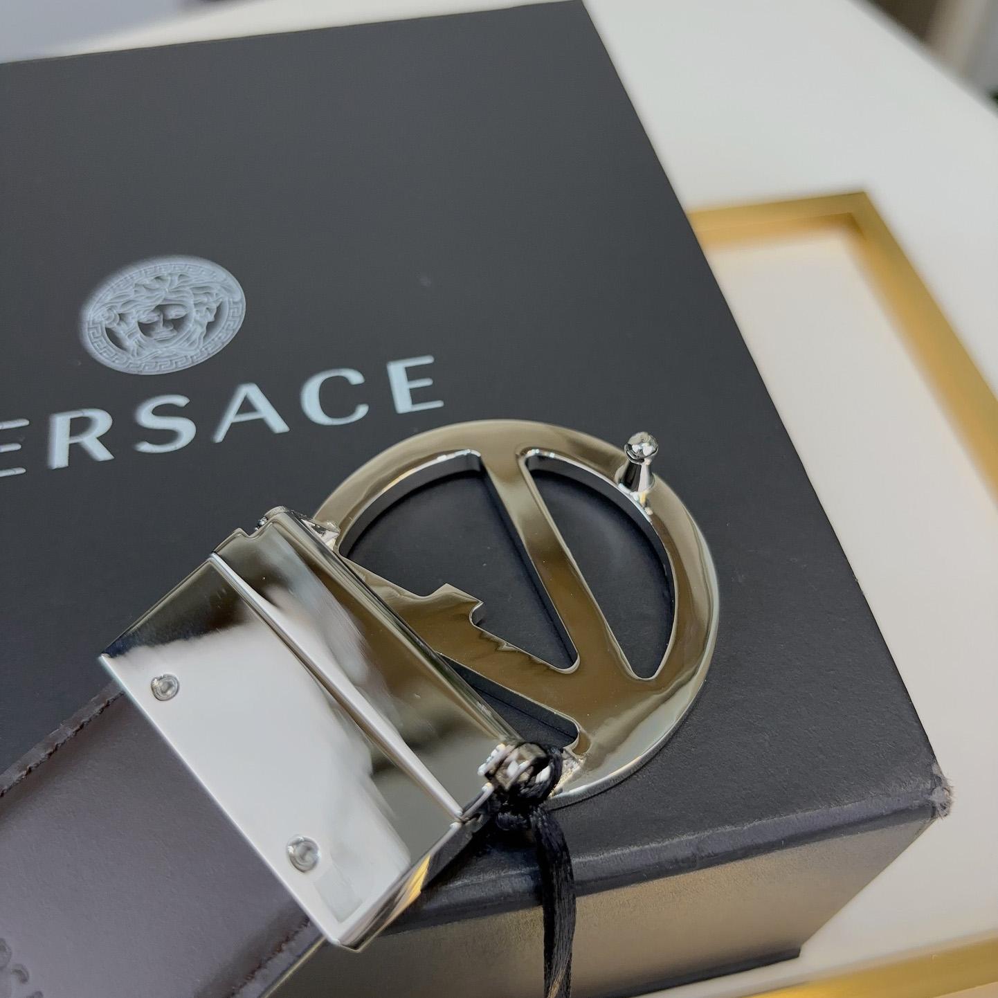 Versace Leather Belt   40mm - DopestKickz