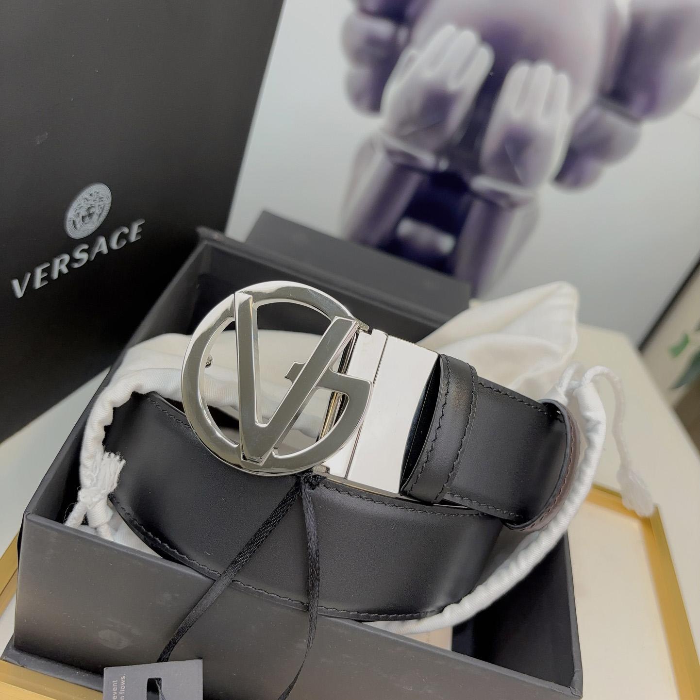 Versace Leather Belt   40mm - DopestKickz