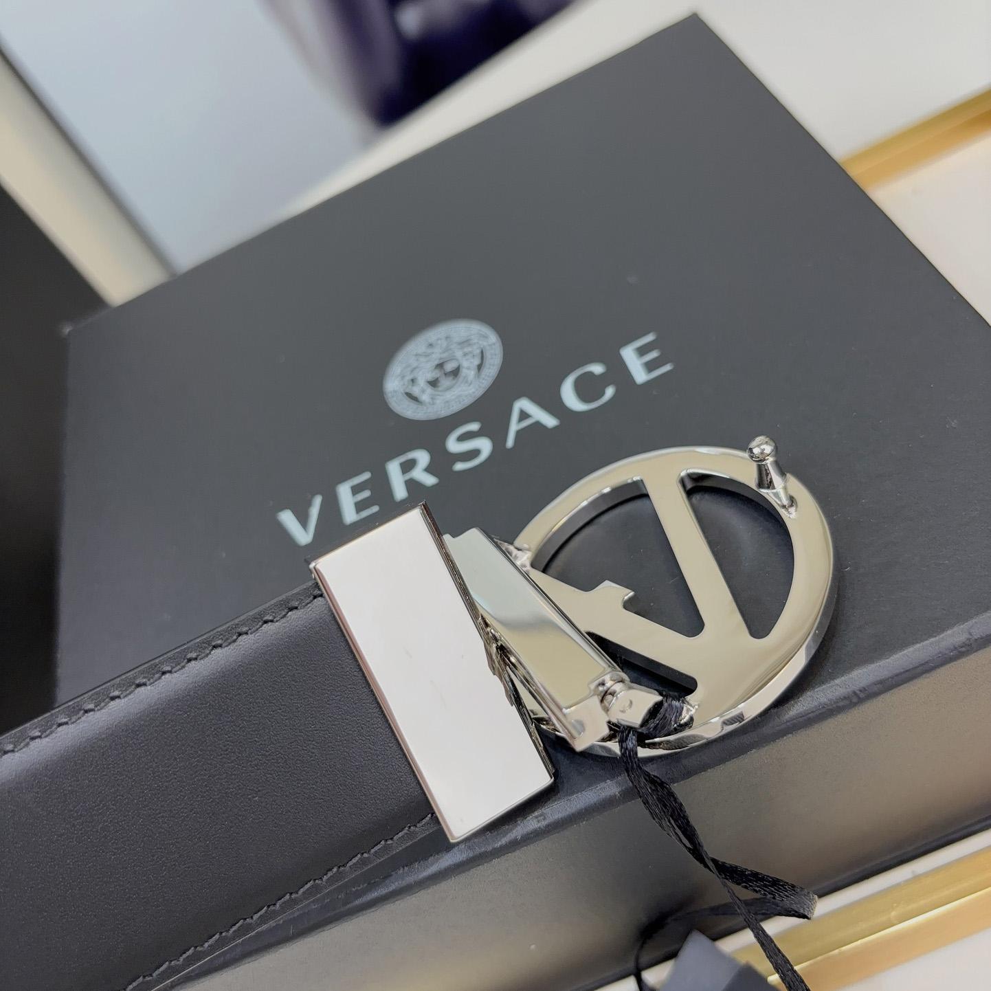 Versace Leather Belt   40mm - DopestKickz
