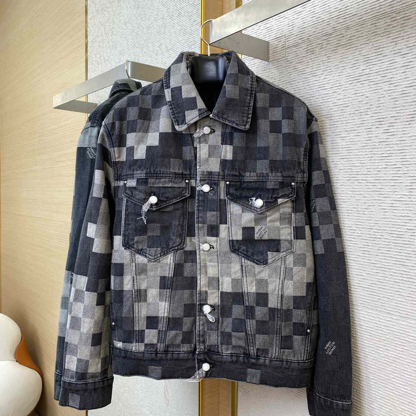 Louis Vuitton Damoflage Classic Denim Jacket  1AHEBG - DopestKickz