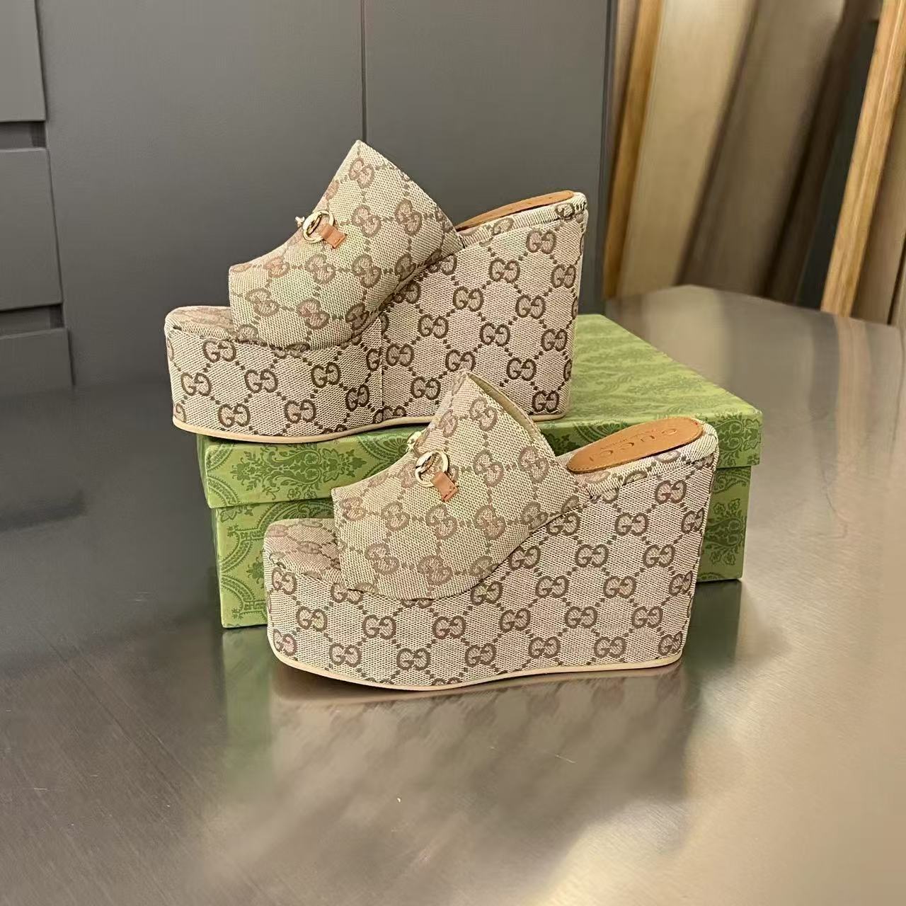 Gucci Women's Wedge Sandal With Horsebit - DopestKickz