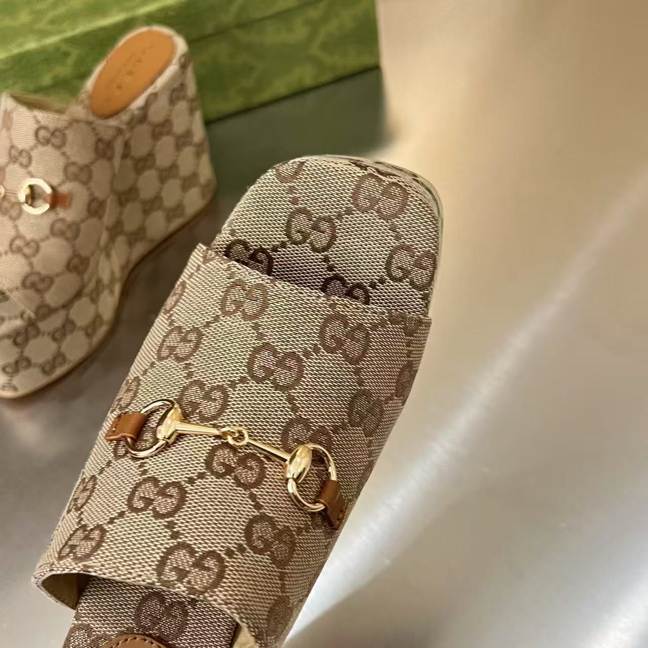 Gucci Women's Wedge Sandal With Horsebit - DopestKickz