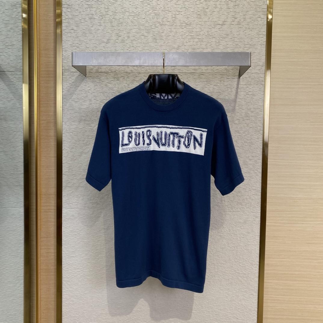 Louis Vuitton Short-Sleeved Cotton Crewneck   - DopestKickz