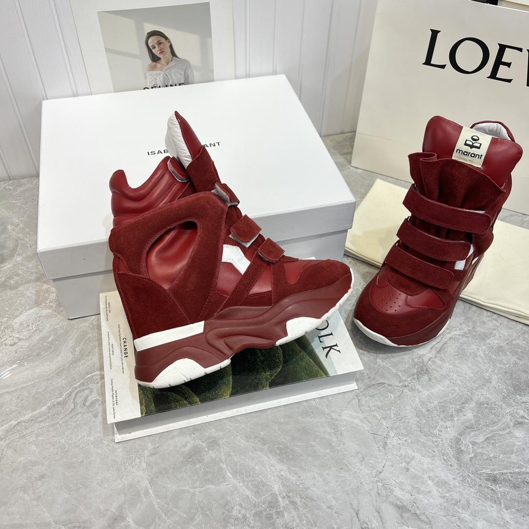 Isabel Marant Balskee High-Top Wedge Sneakers  - DopestKickz