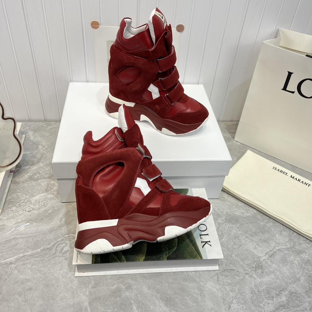Isabel Marant Balskee High-Top Wedge Sneakers  - DopestKickz