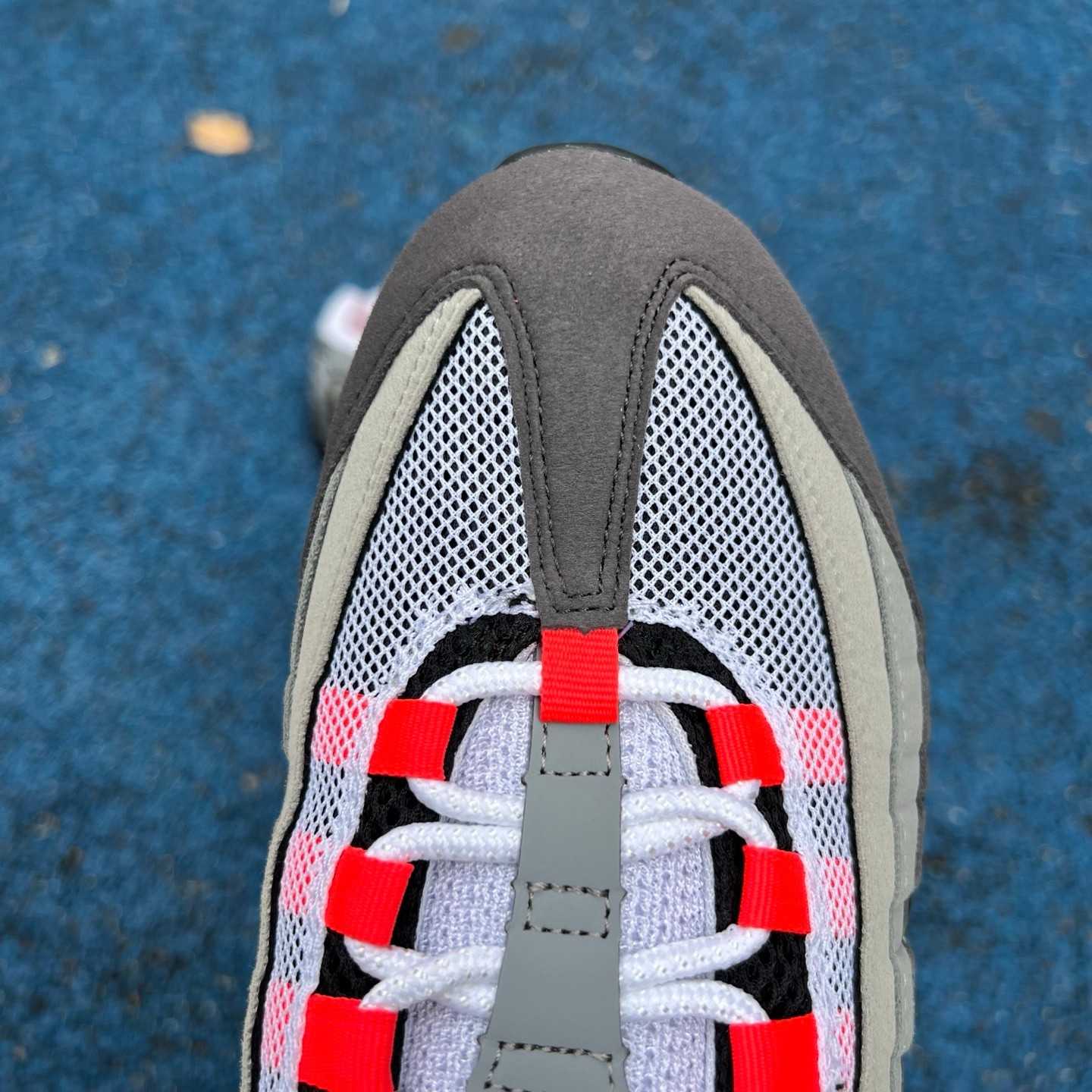 Nike Air Max 95 'White & Solar Red & Granite'   AT28 - DopestKickz