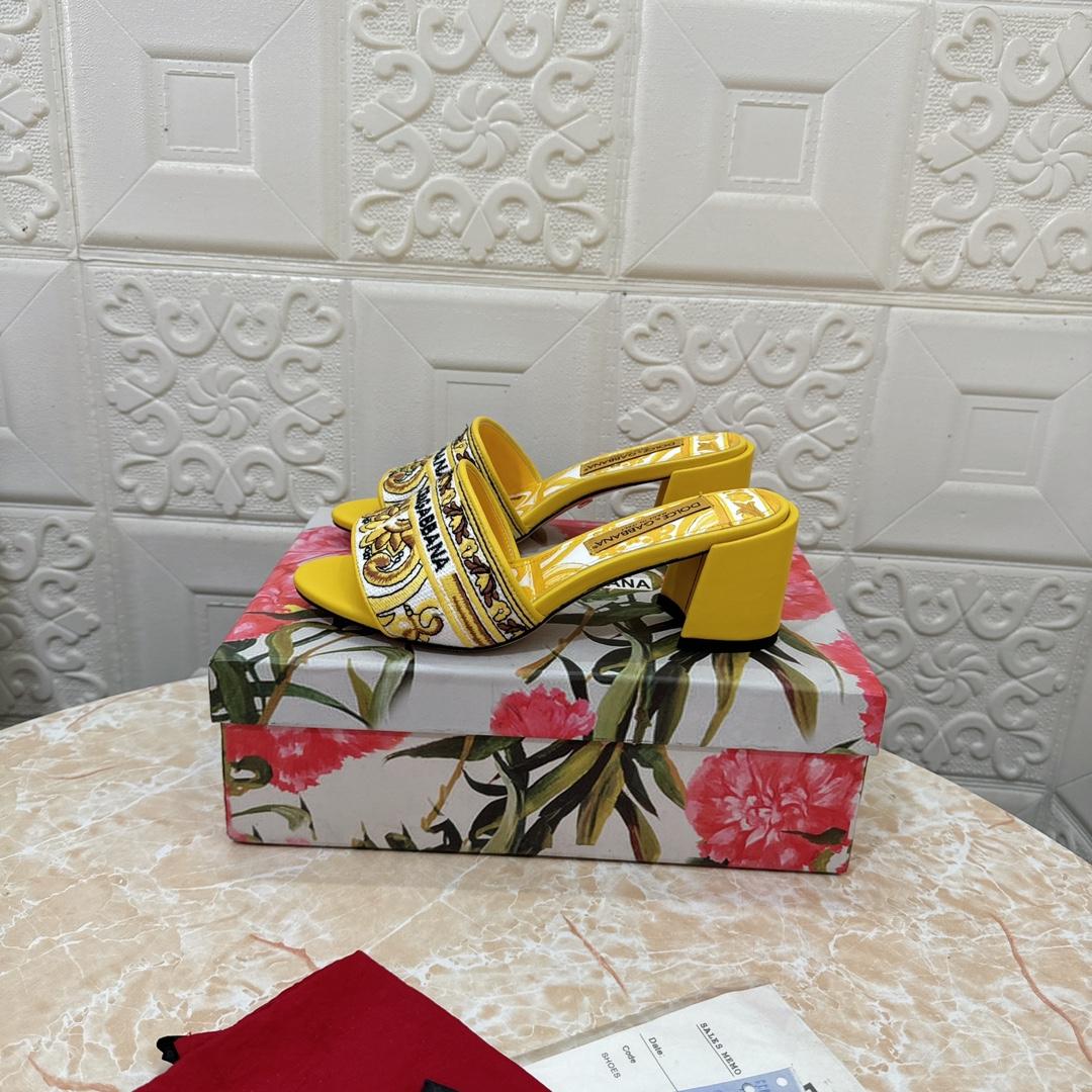 Dolce & Gabbana 65mm Majolica-embroidered Sandals  - DopestKickz