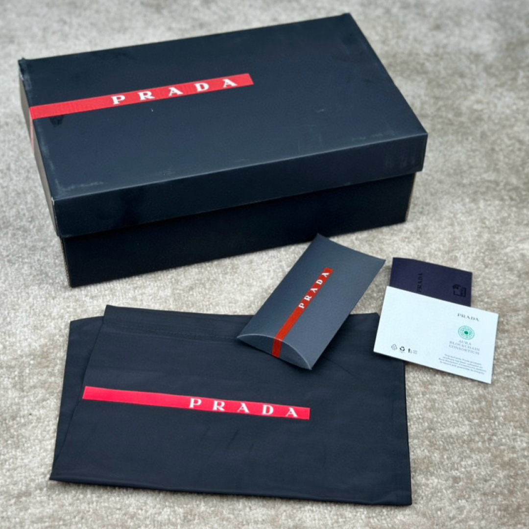 Prada Patent Leather And Technical fabric Prada America's Cup Sneakers - DopestKickz