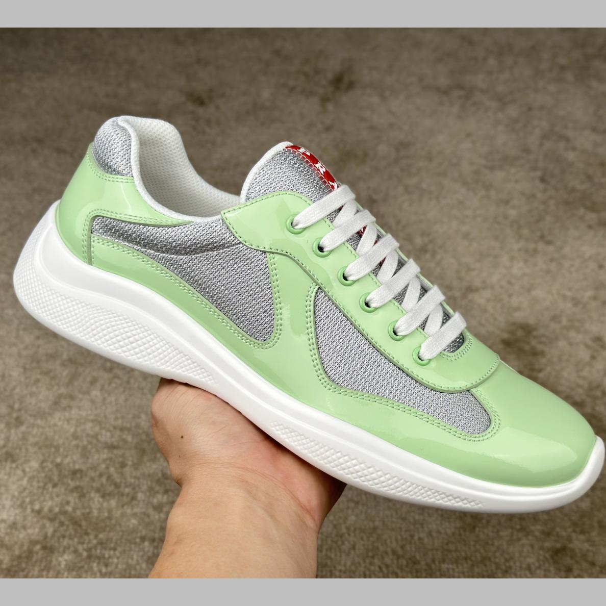 Prada Patent Leather And Technical fabric Prada America's Cup Sneakers - DopestKickz