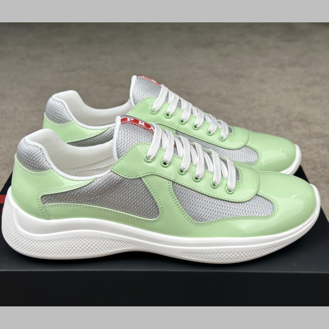 Prada Patent Leather And Technical fabric Prada America's Cup Sneakers - DopestKickz
