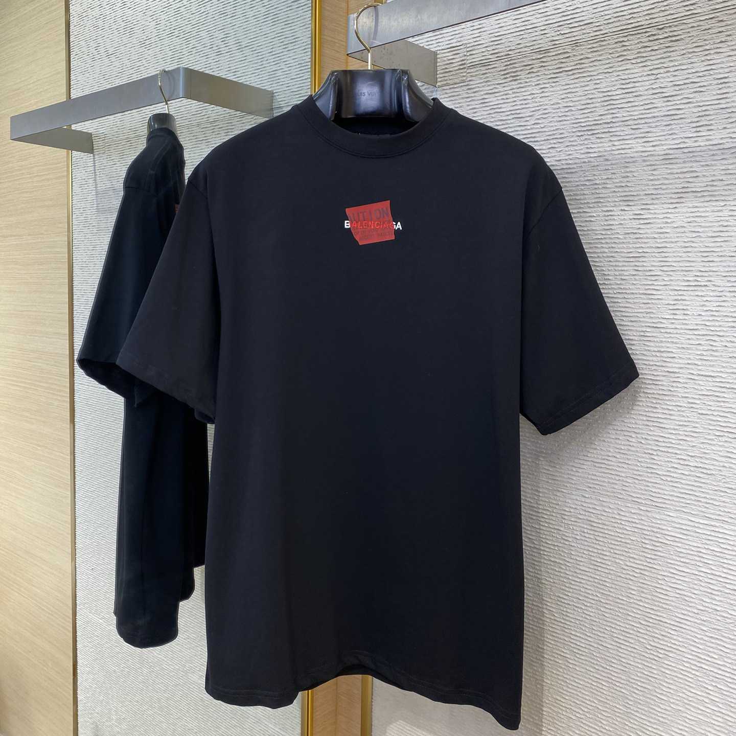 Balenciaga Taped Balenciaga Back T-Shirt Medium Fit In Black - DopestKickz