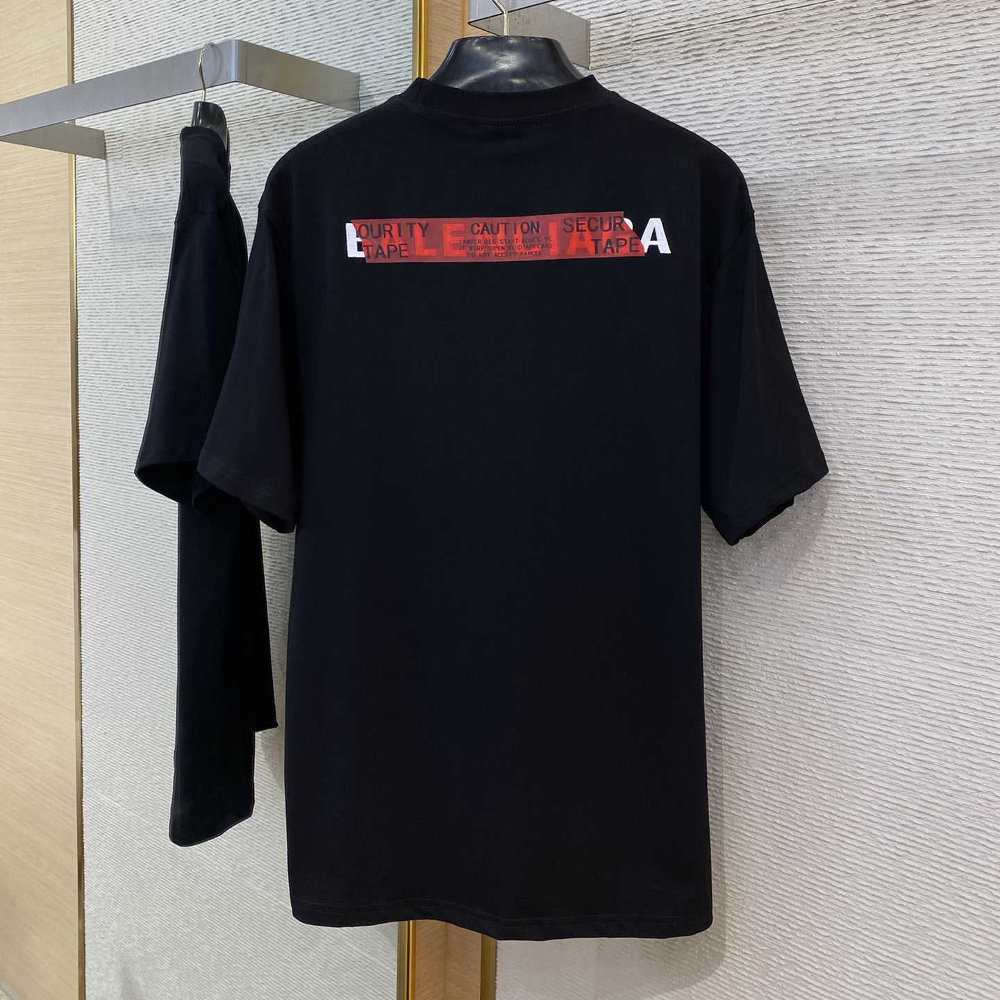 Balenciaga Taped Balenciaga Back T-Shirt Medium Fit In Black - DopestKickz