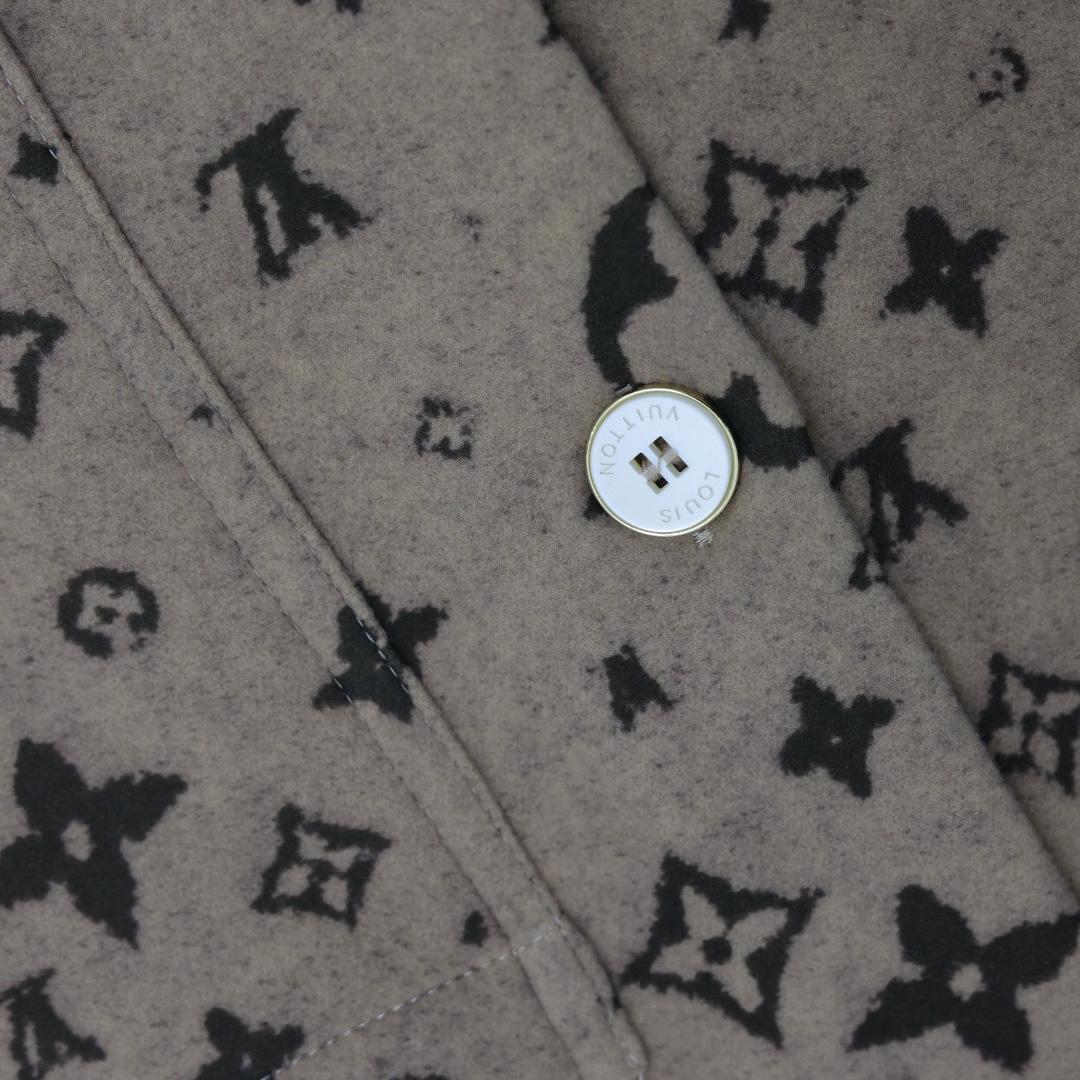 Louis Vuitton Monogram Double Face Wool, Silk And Cashmere-Blend Overshirt  1AFYF5 - DopestKickz