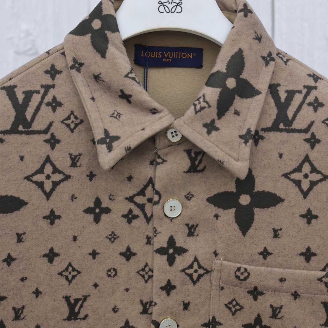 Louis Vuitton Monogram Double Face Wool, Silk And Cashmere-Blend Overshirt  1AFYF5 - DopestKickz