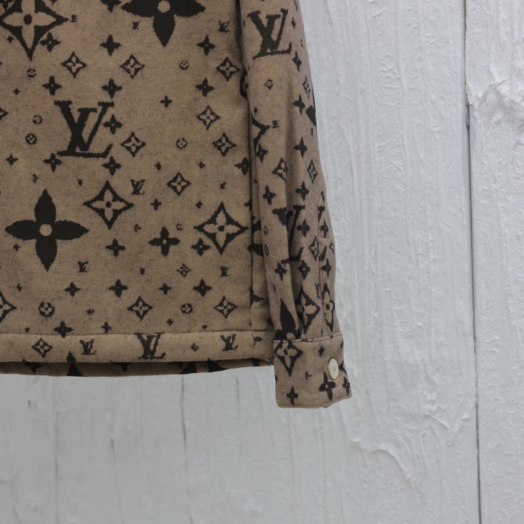 Louis Vuitton Monogram Double Face Wool, Silk And Cashmere-Blend Overshirt  1AFYF5 - DopestKickz