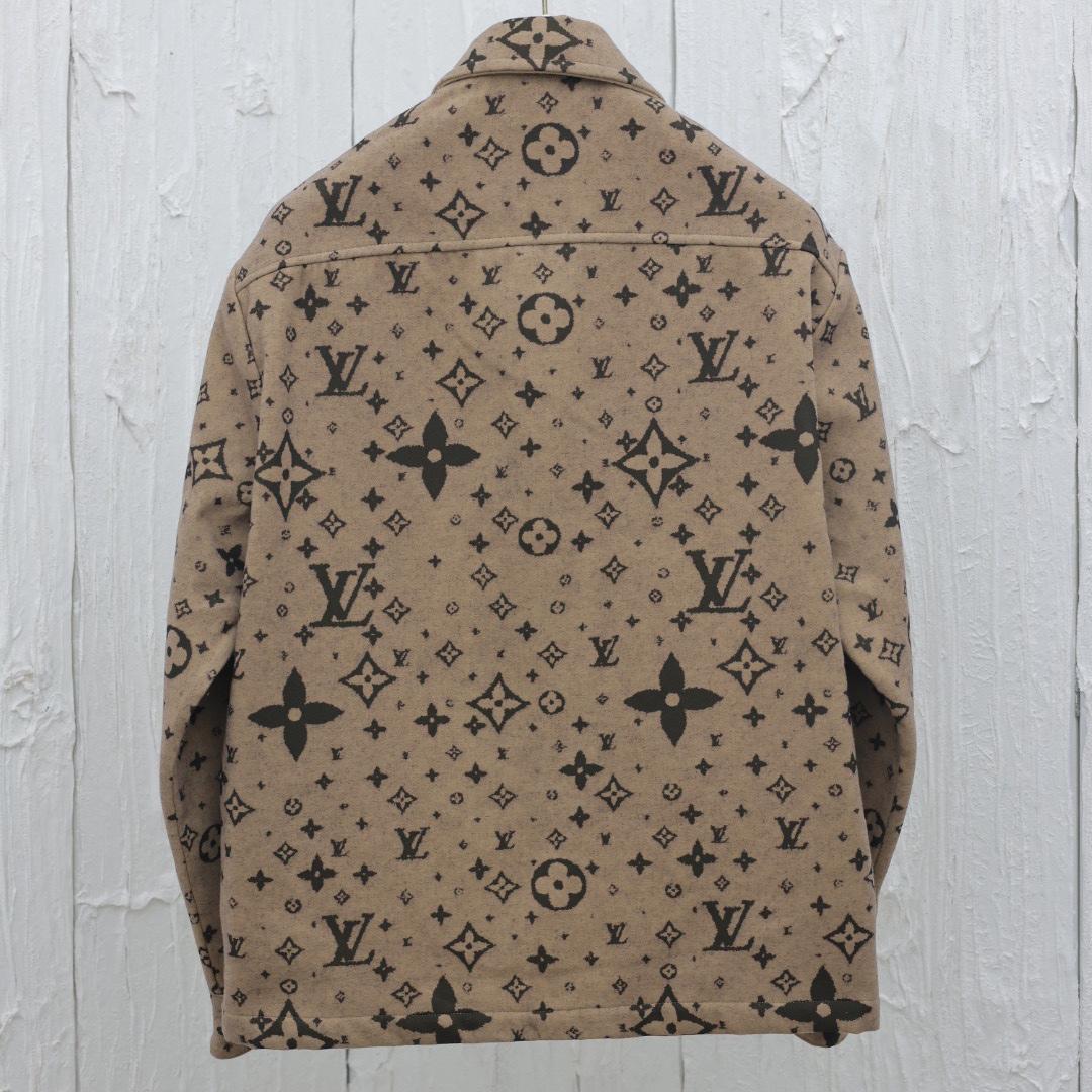 Louis Vuitton Monogram Double Face Wool, Silk And Cashmere-Blend Overshirt  1AFYF5 - DopestKickz